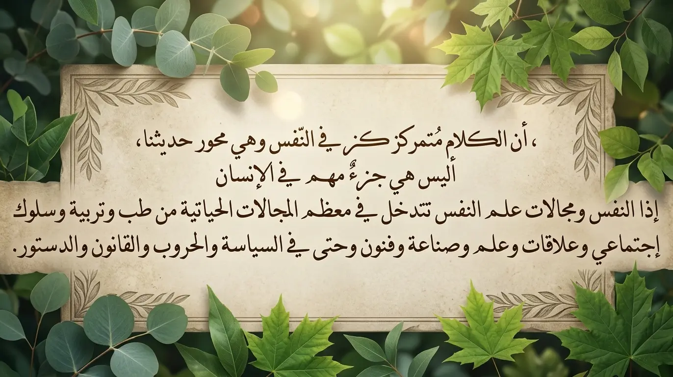 البطاقة الثانية - النفس ومجالات علم النفس