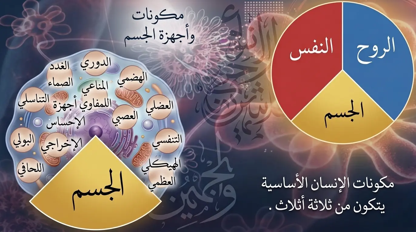 البطاقة الخامسة - مكونات الإنسان الأساسية